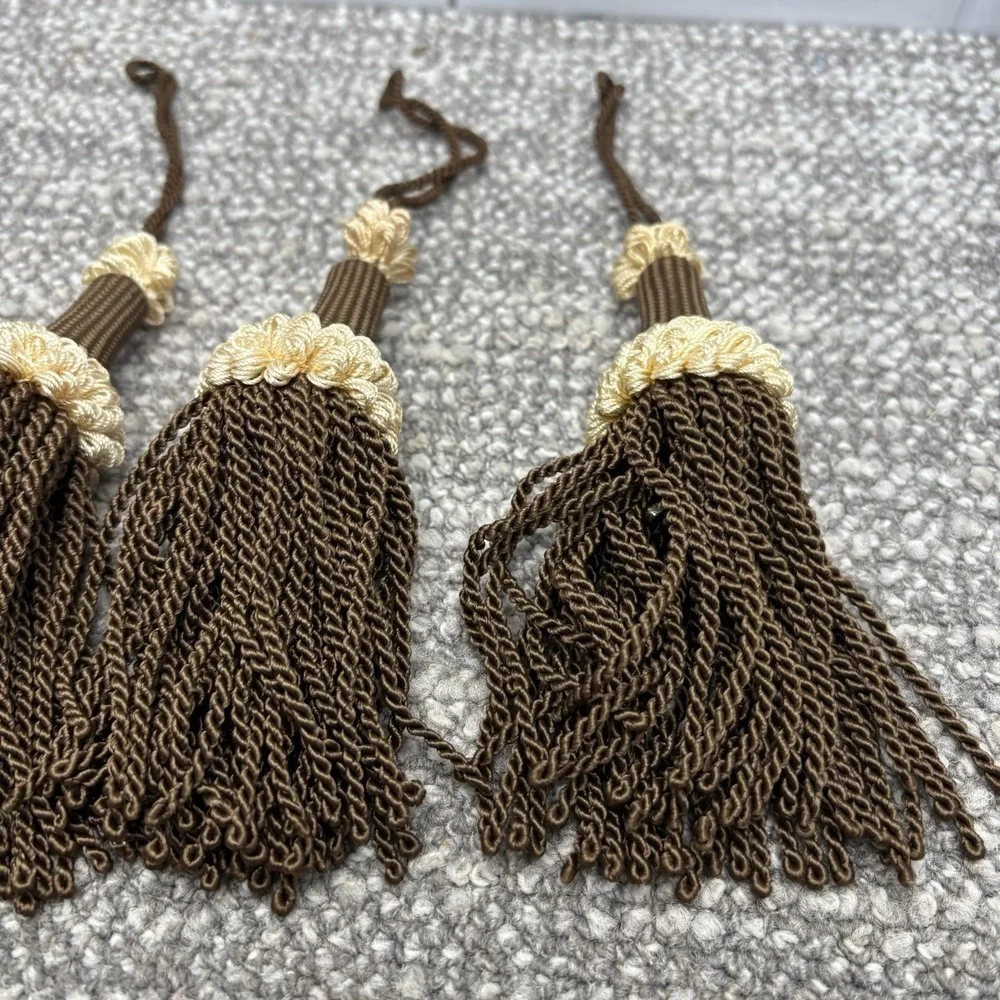 Curtain Tie Backs Decorative Tassels Brown Cream Embellishments Home Decor
